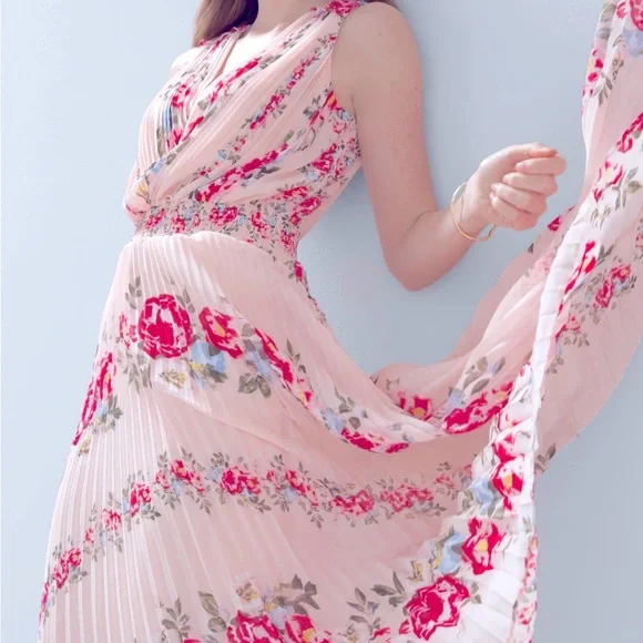 WHBM floral midi dress size 6-8 - Picture 3 of 10